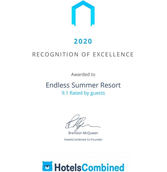 HotelsCombined recognizes Endless Summer Resort amongst the best hotels in Australia